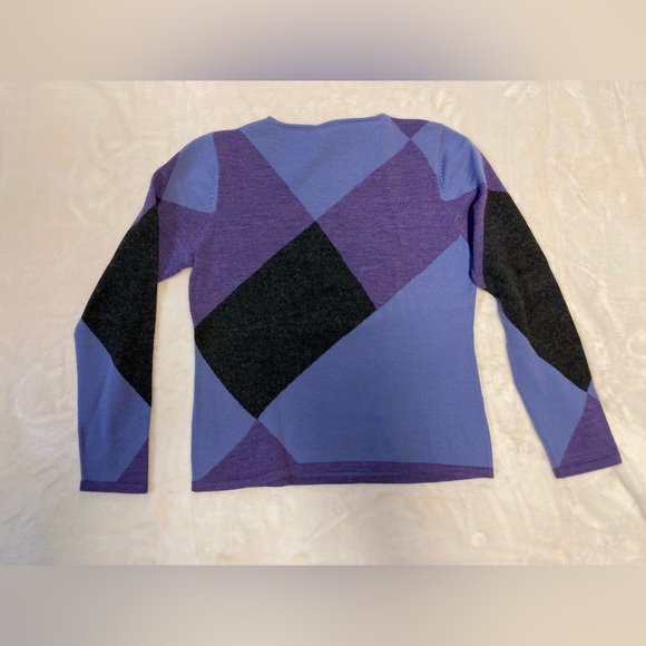 Juliana Collection 90s Purple & Black Sweater. Size M. Excellent Condition. - Picture 3 of 3